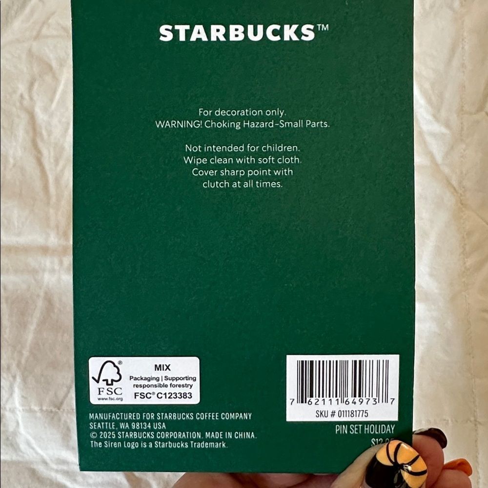 Starbucks Bear and Coffee Cup Enamel Pin Set 2025 - Picture 2 of 4